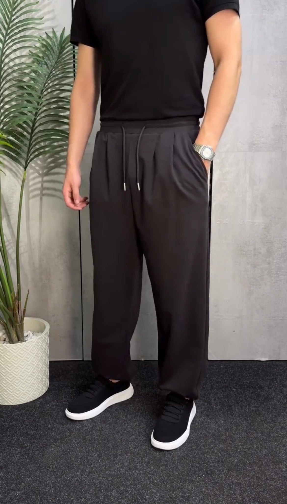 Track Ballon Wide Leg Cotton 100% (مخزن R201)