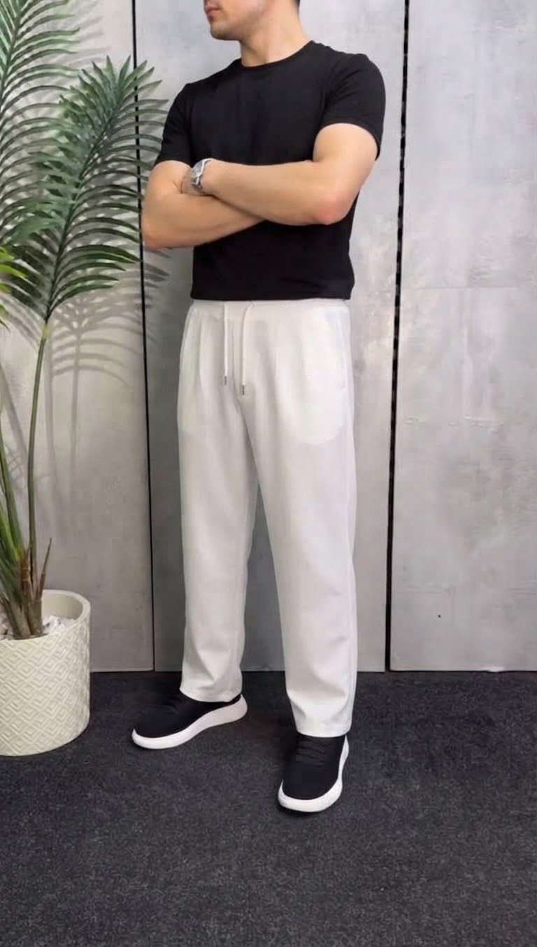 Track Ballon Wide Leg Cotton 100% (مخزن R201)