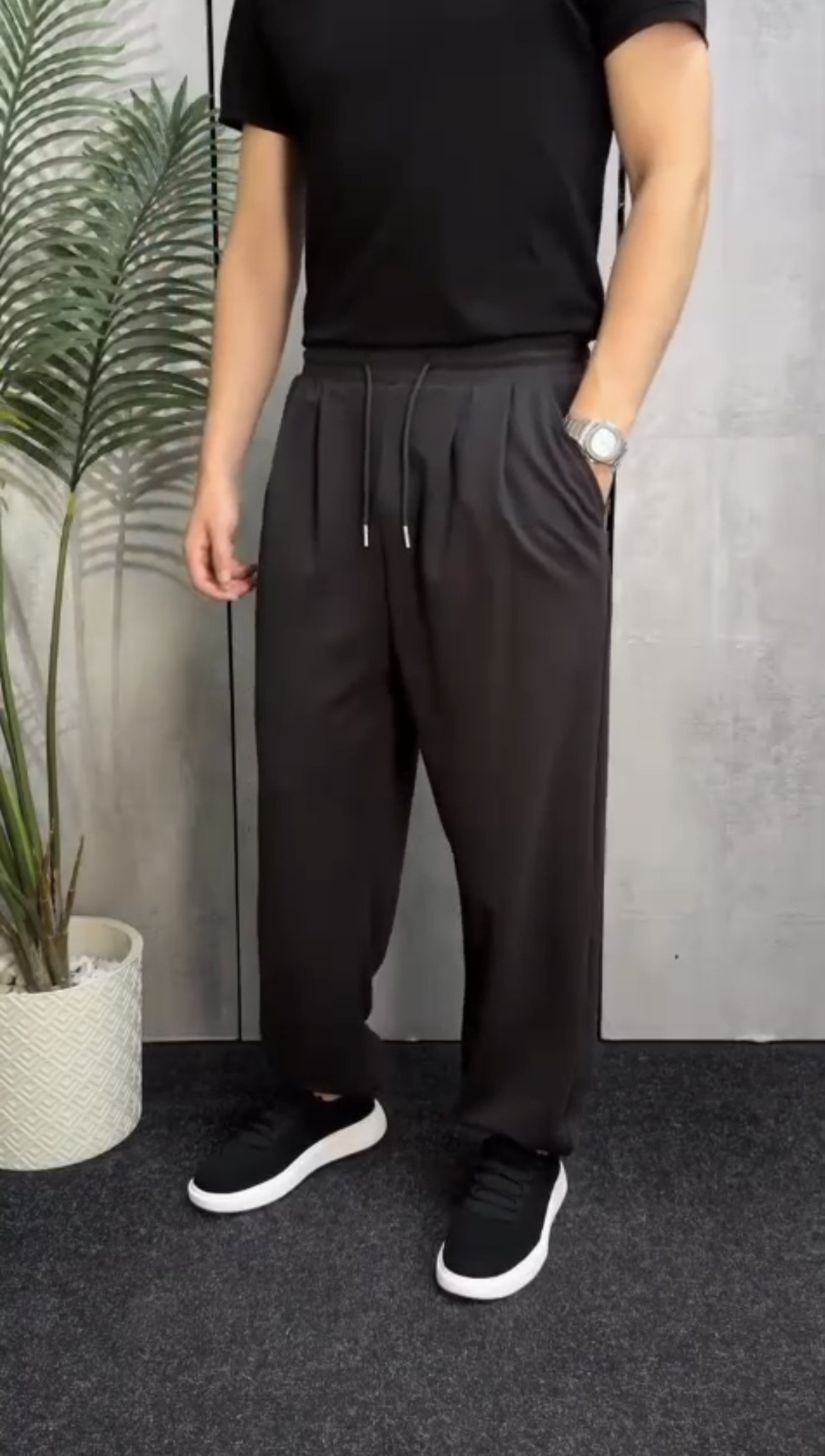 Track Ballon Wide Leg Cotton 100% (مخزن R201)