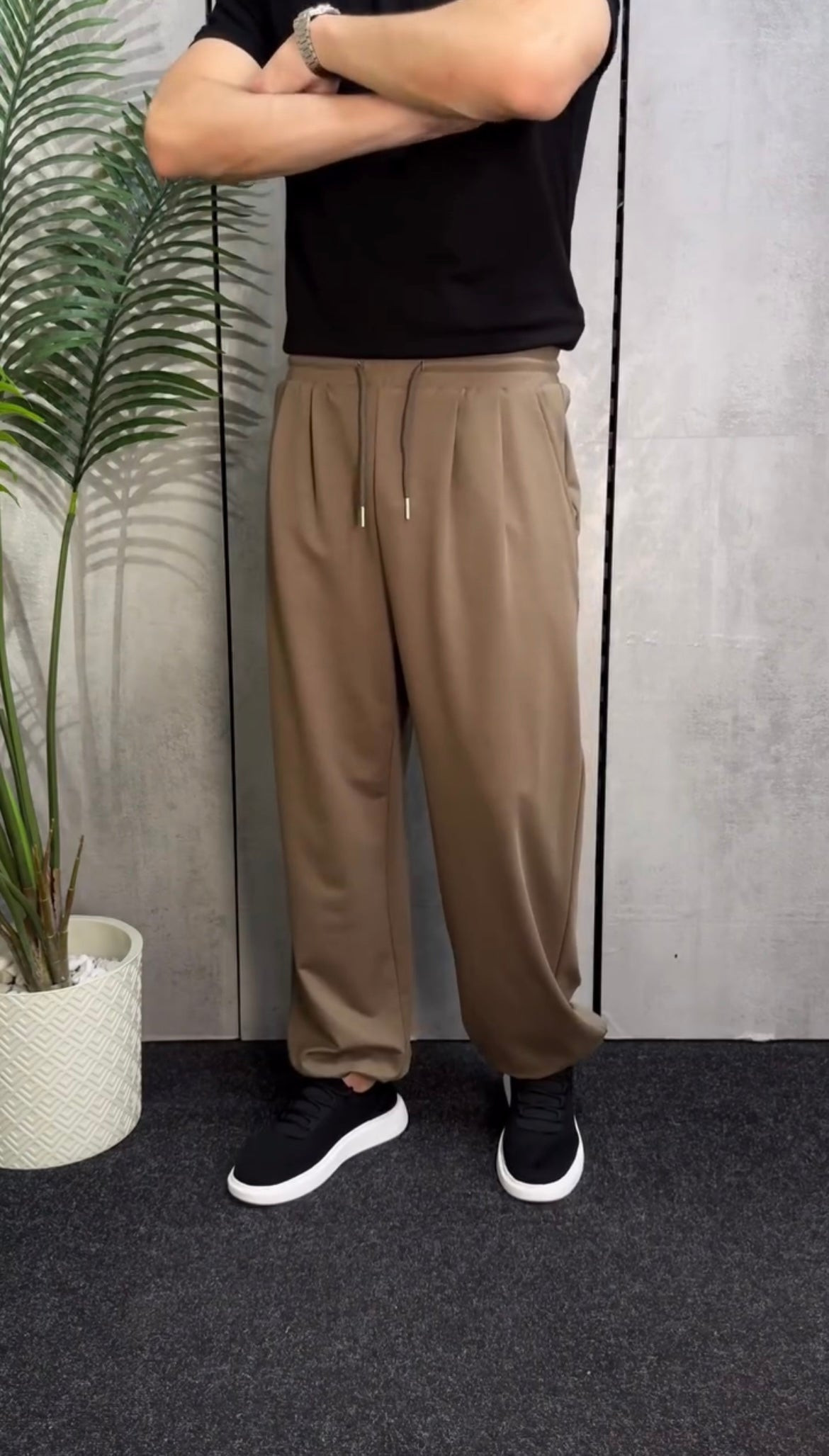 Track Ballon Wide Leg Cotton 100% (مخزن R201)