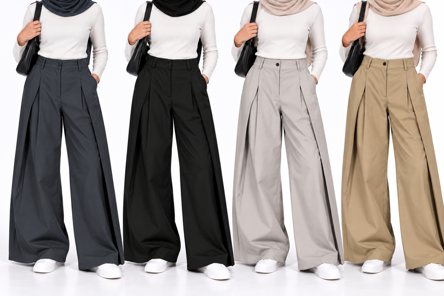  Women's Soft Pleated Pants