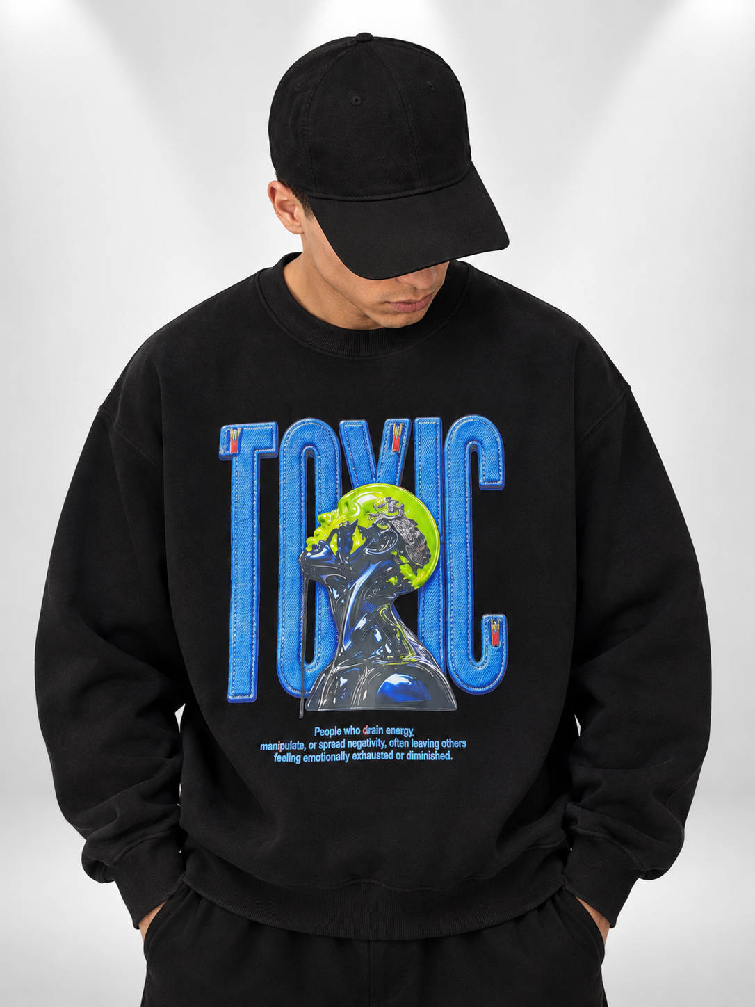ٍسويت شيرت راوند TOXIC اوفر سايز Si17 