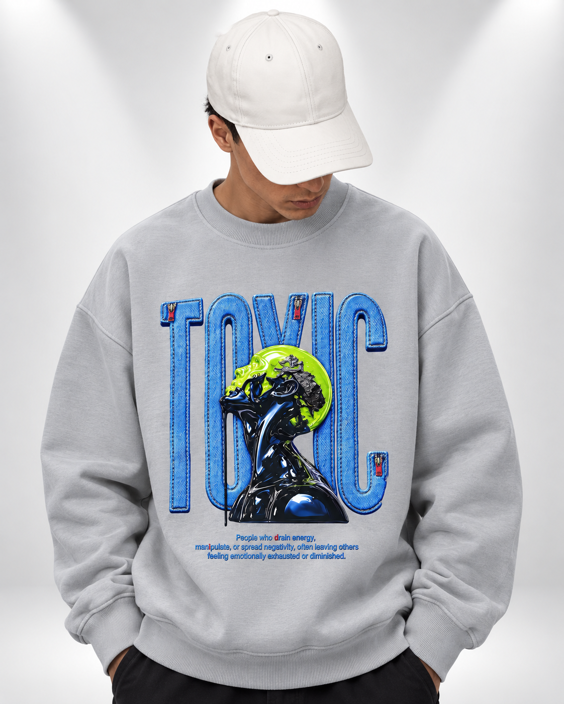 ٍسويت شيرت راوند TOXIC اوفر سايز Si17 