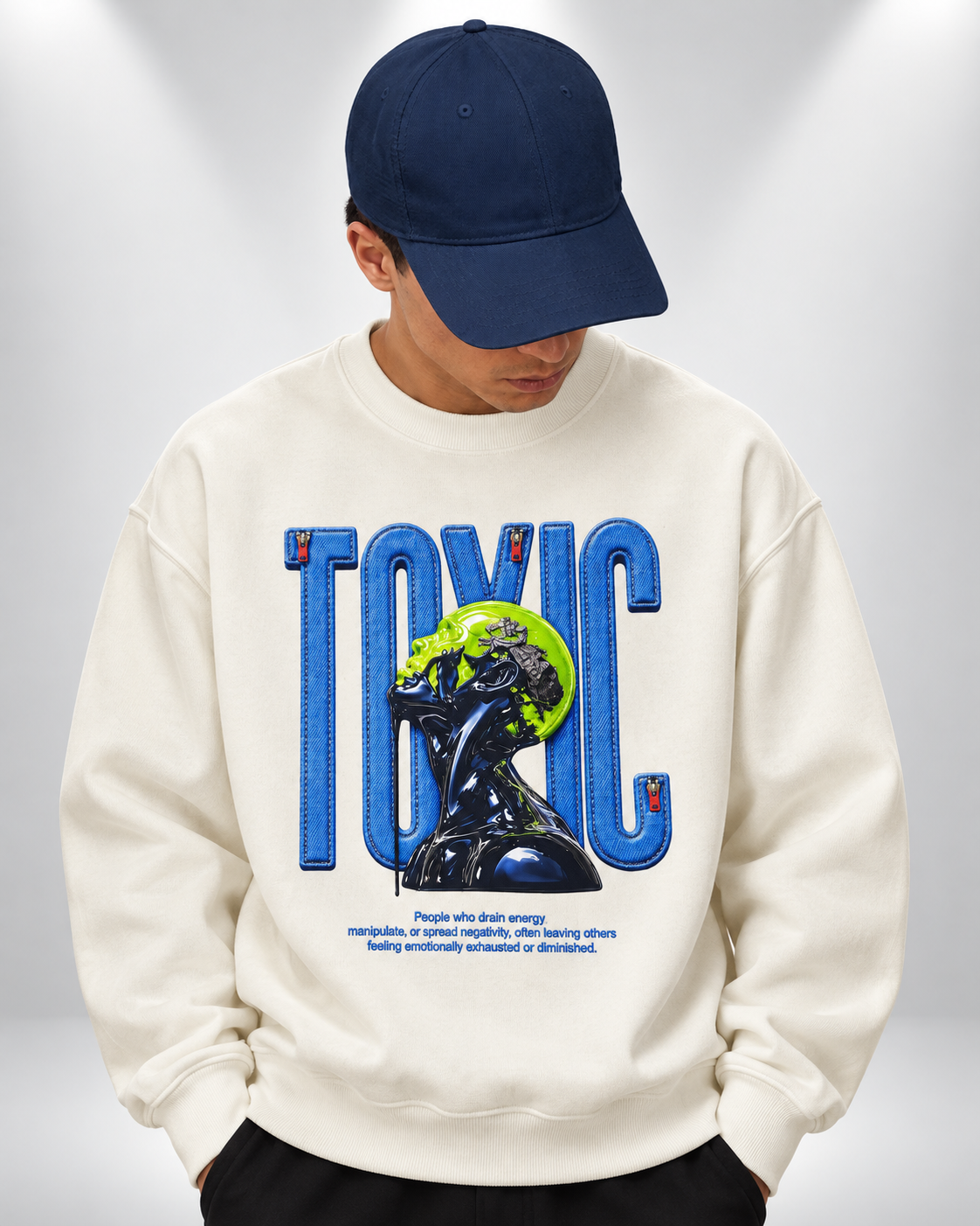 ٍسويت شيرت راوند TOXIC اوفر سايز Si17 