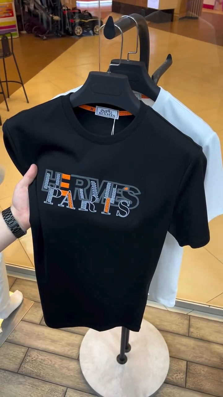 تيشرت HERMES PARIS خامه أنترلوك قطن صافي (مخزنPU1)