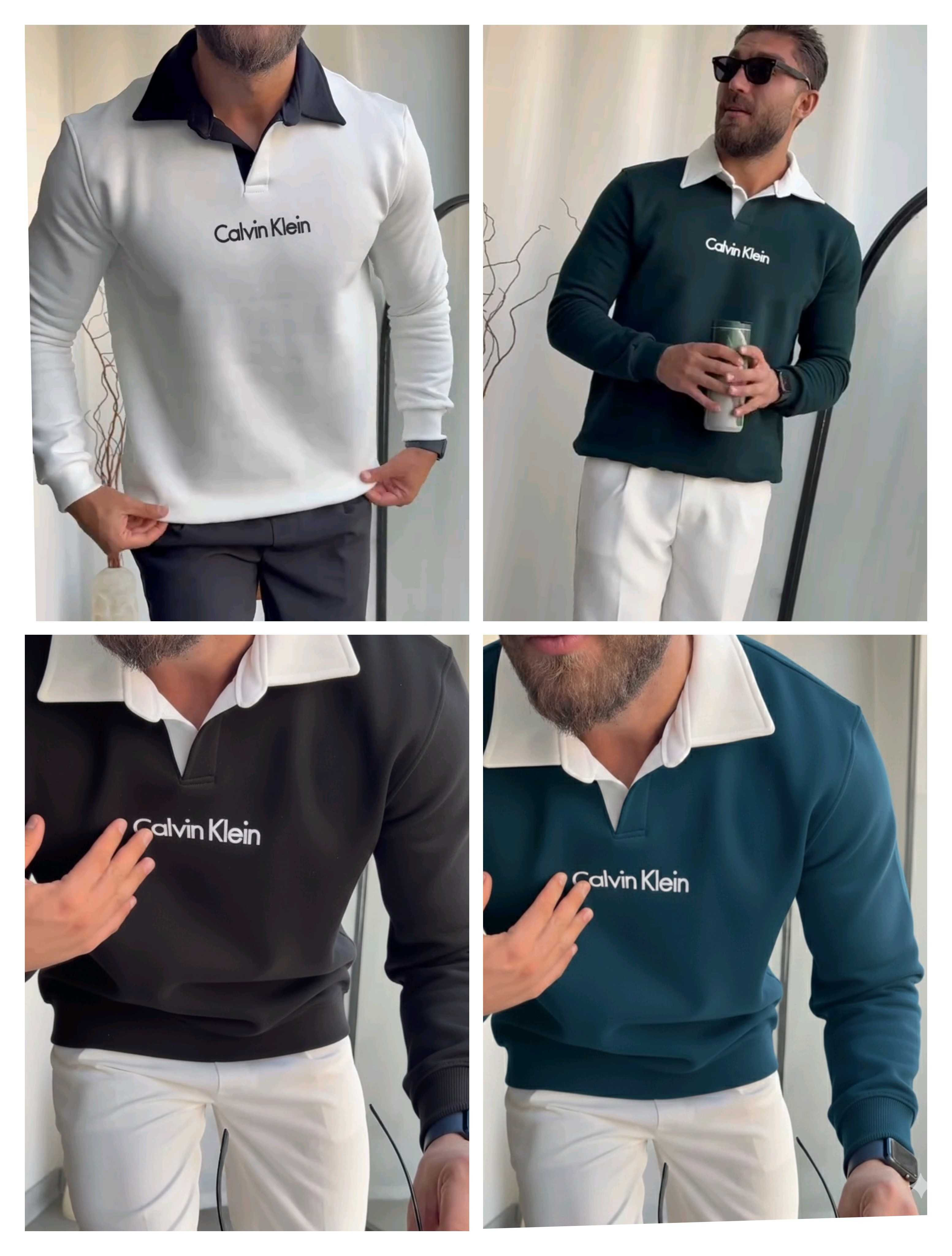 سويت شيرت Calvin Klein ياقه tee3  (مخزن323)
