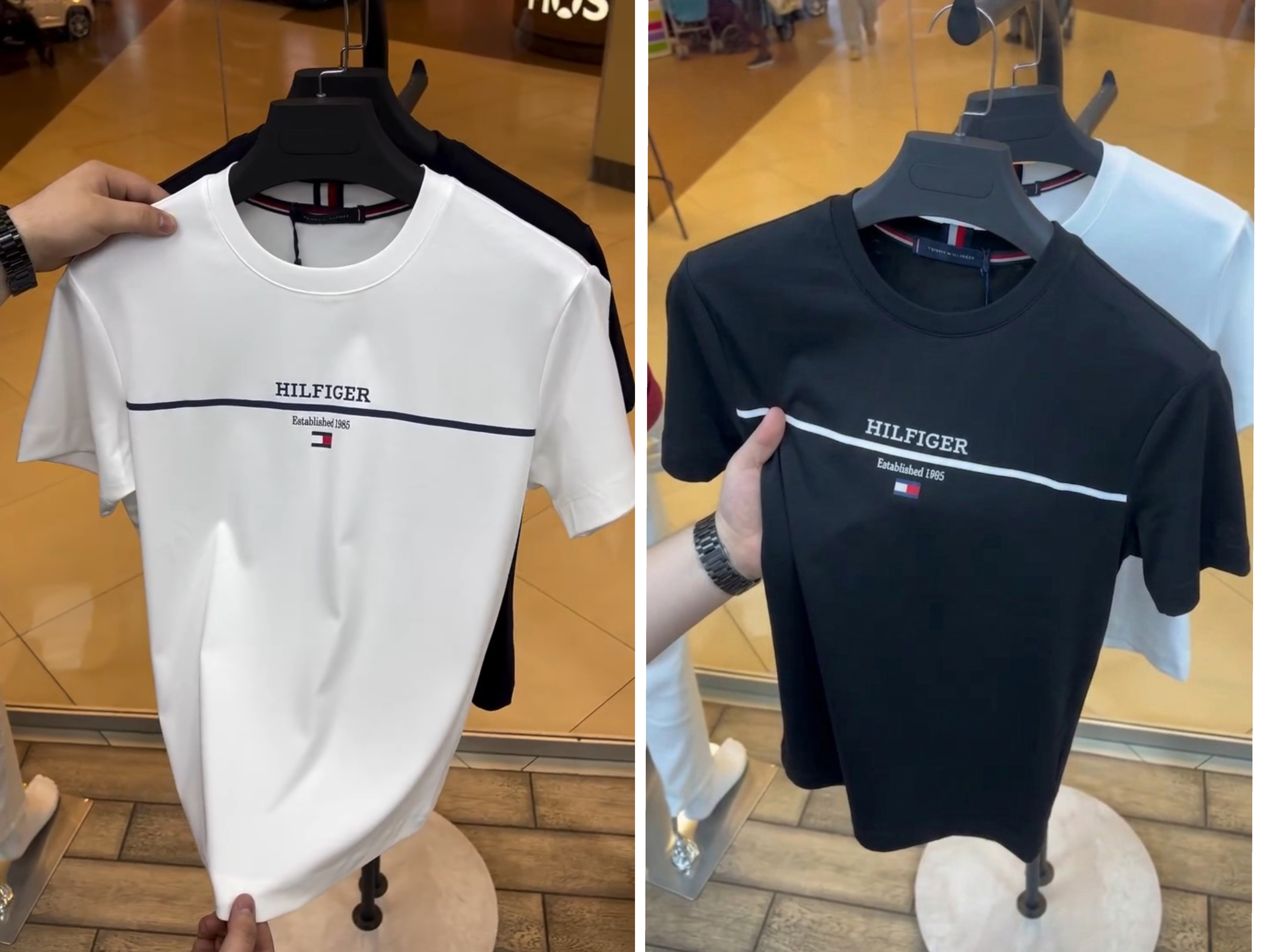 تيشرت HILFIGER  Established 1985 كود tl3 قطن صافي (مخزن 168)